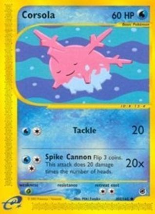 Corsola 102/165  - Reverse Holofoil Expedition - Common