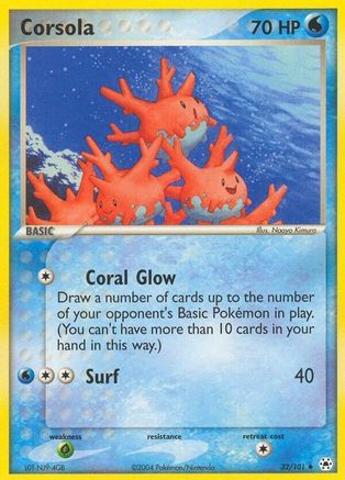 Corsola 032  - Reverse Holofoil Hidden Legends - Uncommon
