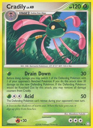 Cradily 021  Legends Awakened - Rare