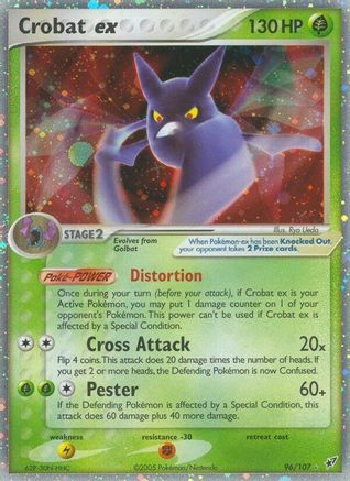 Crobat ex 096  - Holofoil Deoxys - Ultra Rare