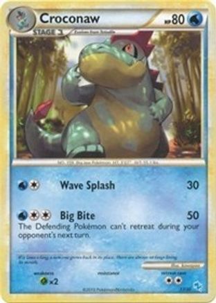 Croconaw (#17) 017  HGSS Trainer Kit Gyarados & Raichu - Common