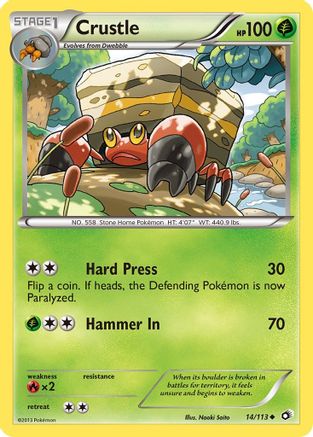 Crustle 014  - Reverse Holofoil Legendary Treasures - Uncommon