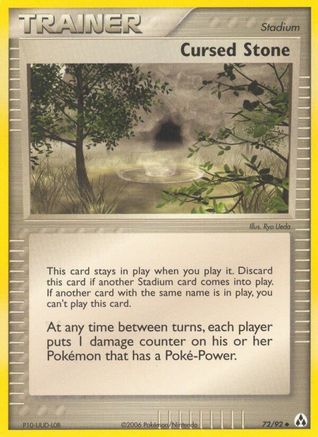 Cursed Stone 072/92  - Reverse Holofoil Legend Maker - Uncommon