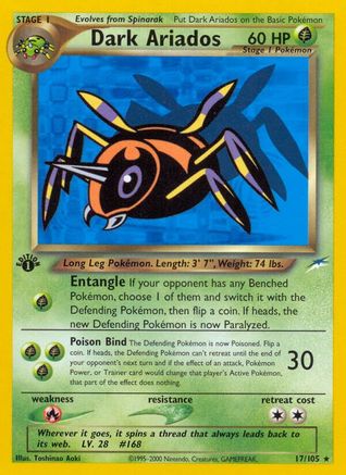 Dark Ariados 017  - 1st Edition Neo Destiny - Rare