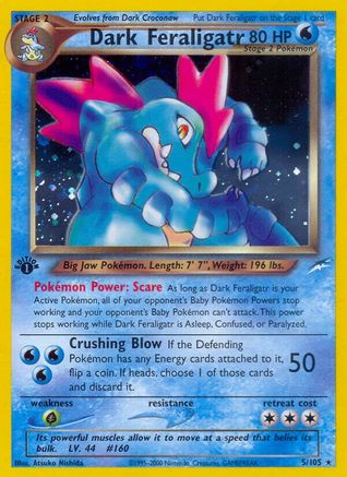 Dark Feraligatr 005  - Unlimited Holofoil Neo Destiny - Holo Rare