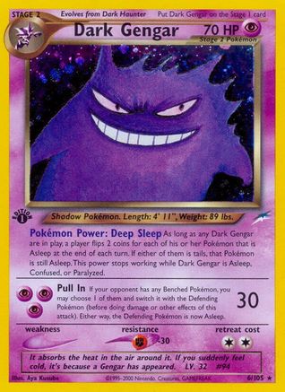 Dark Gengar 006  - Unlimited Holofoil Neo Destiny - Holo Rare