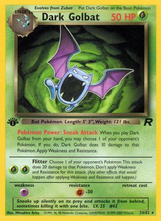 Dark Golbat (24) 024/82  - 1st Edition Team Rocket - Rare