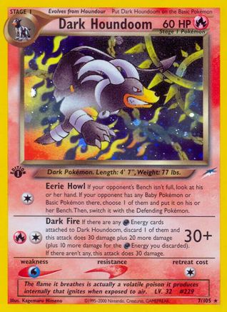 Dark Houndoom 007  - Unlimited Holofoil Neo Destiny - Holo Rare