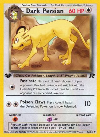 Dark Persian 042/82  - Unlimited Team Rocket - Uncommon