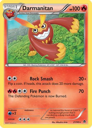 Darmanitan 021  - Reverse Holofoil Emerging Powers - Rare
