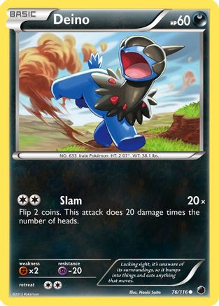 Deino (76) 076  - Reverse Holofoil Plasma Freeze - Common