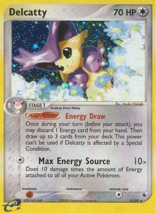 Delcatty 005/109  - Reverse Holofoil Ruby and Sapphire - Holo Rare