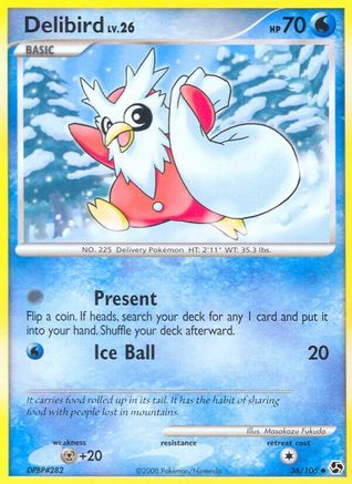 Delibird 036  - Reverse Holofoil Great Encounters - Uncommon