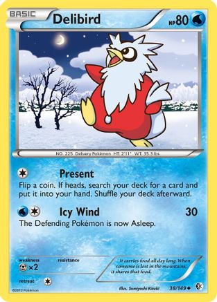 Delibird 038/149  - Reverse Holofoil Boundaries Crossed - Uncommon