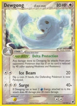 Dewgong (Delta Species) 015  Dragon Frontiers - Rare