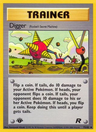 Digger (Rocket's Secret Machine) 075/82  - Unlimited Team Rocket - Uncommon