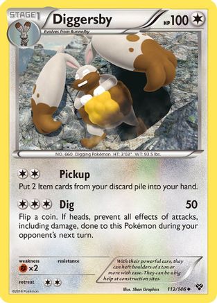 Diggersby 112  XY Base Set - Uncommon