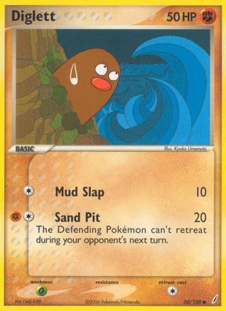 Diglett 050/100  - Reverse Holofoil Crystal Guardians - Common