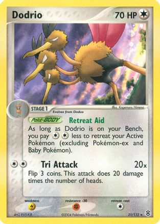 Dodrio 021/112  - Reverse Holofoil FireRed & LeafGreen - Rare