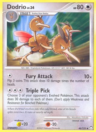 Dodrio 046  Mysterious Treasures - Uncommon