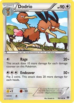 Dodrio 099  XY Base Set - Uncommon