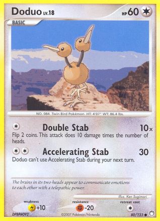 Doduo 080/123  - Reverse Holofoil Mysterious Treasures - Common