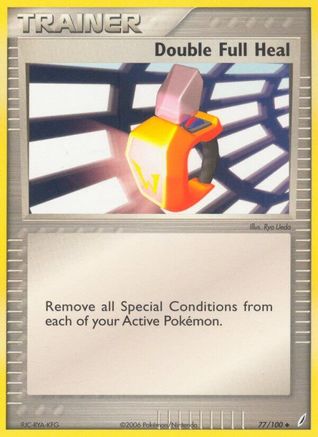 Double Full Heal 077/100  - Reverse Holofoil Crystal Guardians - Uncommon