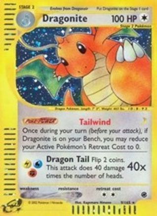 Dragonite (9) 009  - Reverse Holofoil Expedition - Holo Rare
