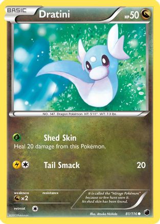 Dratini 081/116  - Reverse Holofoil Plasma Freeze - Common