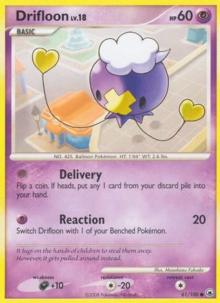 Drifloon 061  - Reverse Holofoil Majestic Dawn - Common