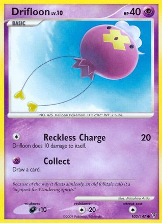 Drifloon 103  - Reverse Holofoil Supreme Victors - Common