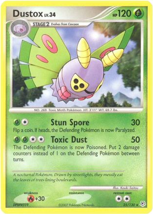 Dustox 025  - Reverse Holofoil Diamond and Pearl - Rare
