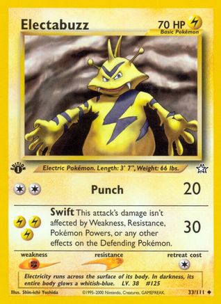 Electabuzz 033/111  - 1st Edition Neo Genesis - Uncommon
