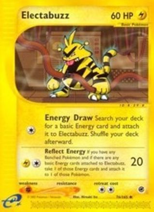 Electabuzz 076/165  - Reverse Holofoil Expedition - Uncommon