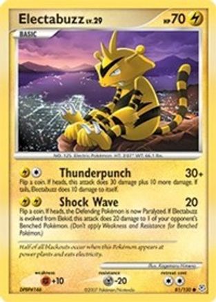 Electabuzz 081/130  - Reverse Holofoil Diamond and Pearl - Common