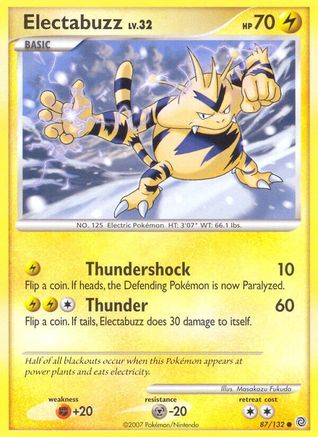 Electabuzz 087  - Reverse Holofoil Secret Wonders - Common