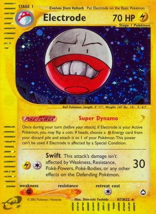 Electrode (H7) 0H7  - Holofoil Aquapolis - Holo Rare