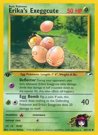 Erika's Exeggcute (43) 043/132  - Unlimited Gym Heroes - Uncommon