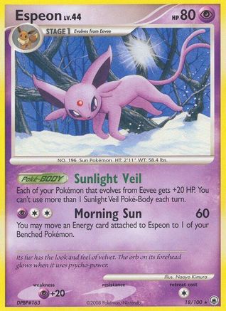 Espeon 018/100  - Reverse Holofoil Majestic Dawn - Rare