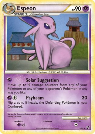 Espeon 002/90  - Holofoil Undaunted - Holo Rare