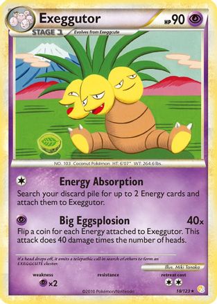 Exeggutor 018  - Reverse Holofoil HeartGold SoulSilver - Rare