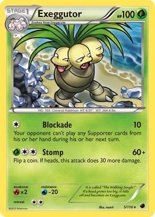Exeggutor 005/116  - Reverse Holofoil Plasma Freeze - Rare