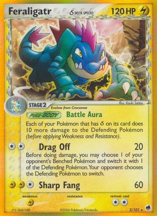 Feraligatr (Delta Species) 002/101  - Holofoil Dragon Frontiers - Holo Rare