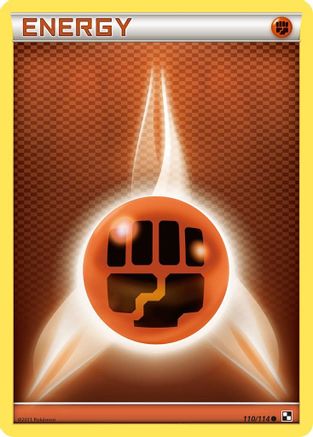 Fighting Energy 110/114  - Reverse Holofoil Black and White - Common