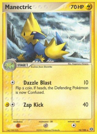 Manectric 016/106  - Reverse Holofoil Emerald - Rare