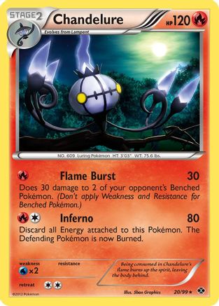 Chandelure 020  - Reverse Holofoil Next Destinies - Holo Rare