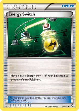 Energy Switch 089/111  - Reverse Holofoil XY  Furious Fists - Uncommon