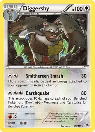 Diggersby 088  XY  Phantom Forces - Rare