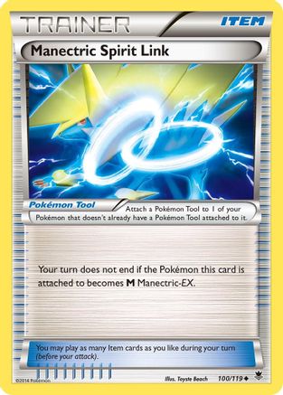Manectric Spirit Link 100  - Reverse Holofoil XY  Phantom Forces - Uncommon