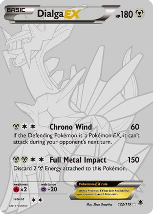 Dialga EX (122 Secret Rare) 122  - Holofoil XY  Phantom Forces - Secret Rare